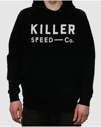 Killer Speed Co. - Killer Speed Co. Men Logo Pullover Hooded Sweaterblack Jumper Black 