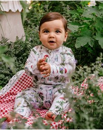Fleur Harris - 'Mini Magic Gingham' Timeless Coverall in Tapioca