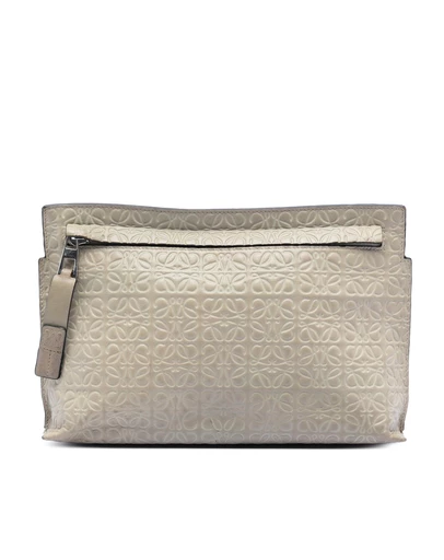 Pre-Loved by Azura Reborn - Pre-Loved Embossed Calfskin Anagram Repeat T Clutch
