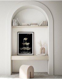 Olive et Oriel - Champagne Fountain Art Print