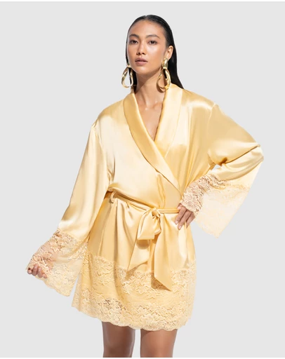 GINIA - Silk Lace Robe