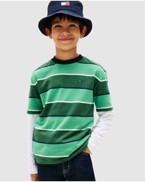 Tommy Hilfiger - Boys Rugby Stripe Peached Jersey T-Shirt - Teens