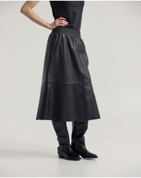 Oxford - Jaya Leather Midi Skirt