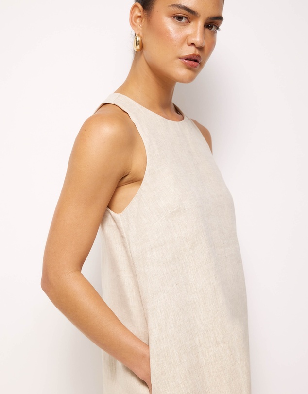 AERE - Lila Linen Shift Mini Dress