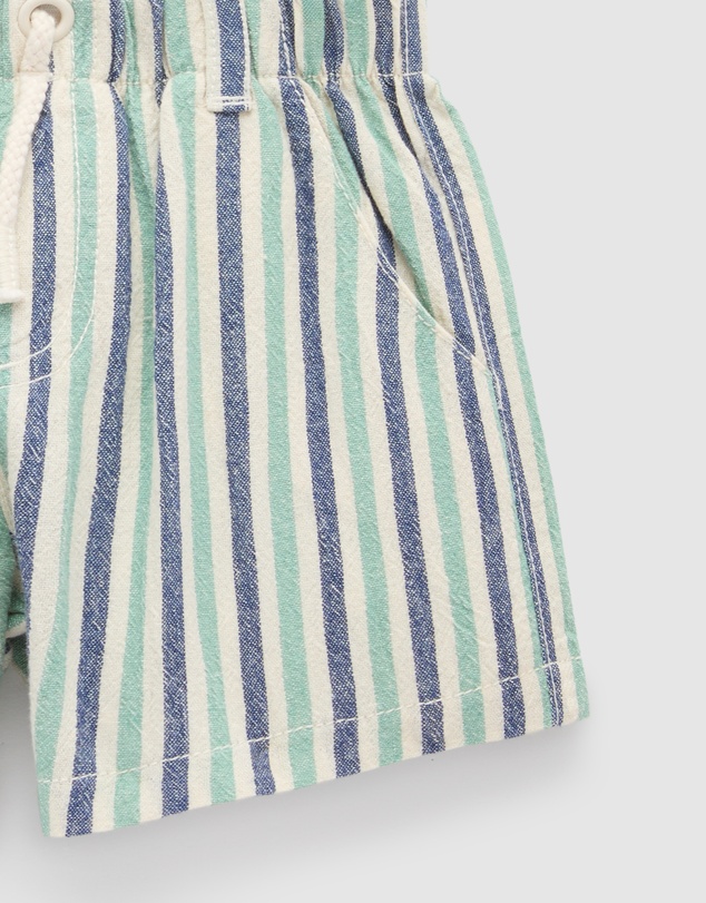 Purebaby - Pull on Striped Short -Kids-Babies