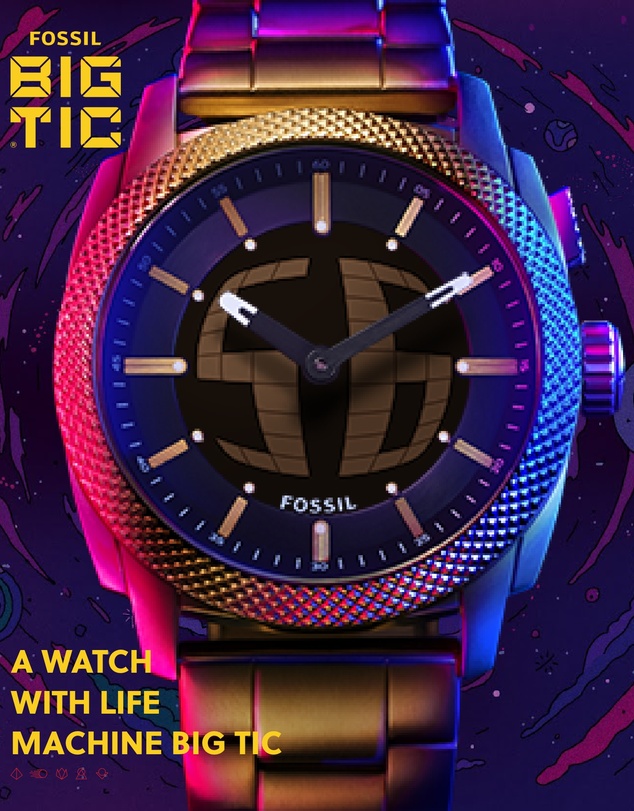 Fossil - Machine Rose Gold Analogue-Digital Watch