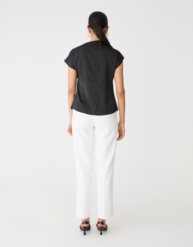 Forcast - Zafina Pleated Draped Top