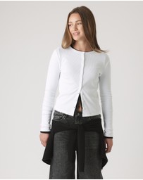 Decjuba Kids - Riley Rib Long Sleeve Tee - Teens