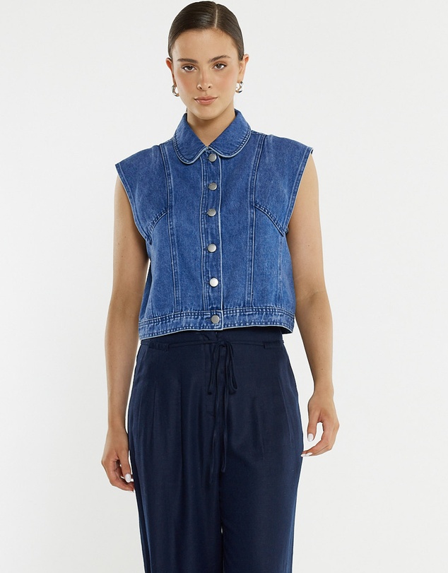 Sass - Christian Denim Vest
