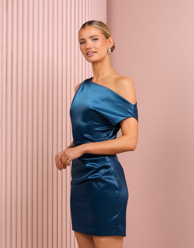 Azzurielle - Rhoya Asymmetric Mini Dress