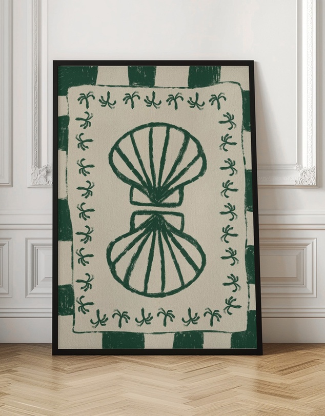 Olive et Oriel - Seashell Symphony by Shatha Al Dafai Art Print