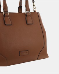 Pierre Cardin - Pierre Cardin Ladies Leather Tote with Detachable Strap