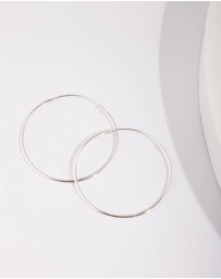 Lovisa - Sterling Silver Thread Polished Hoop Earrings