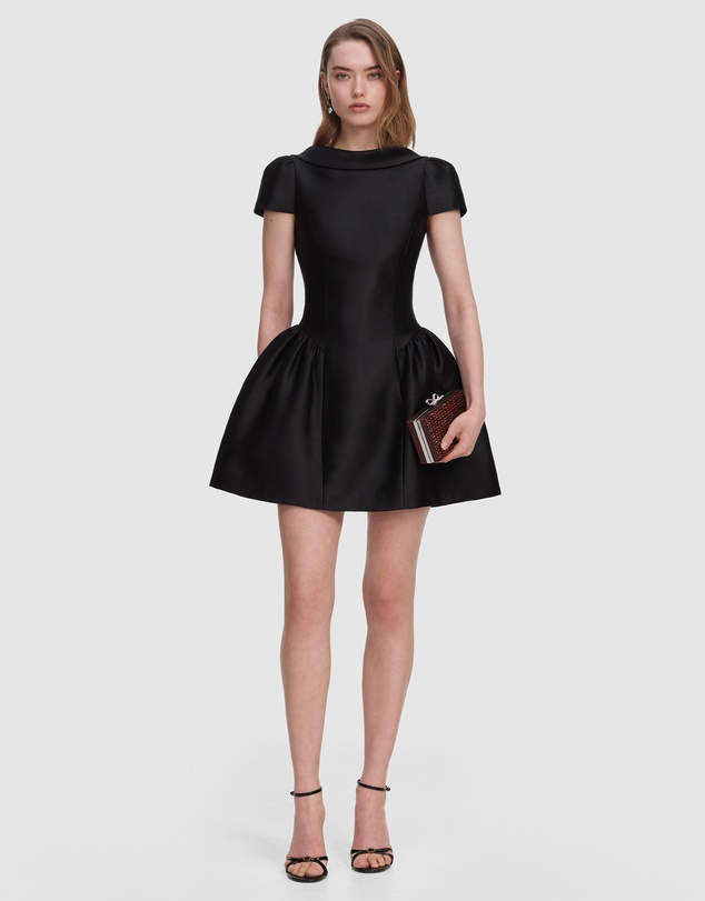 Self Portrait - Taffeta Collared Mini Dress