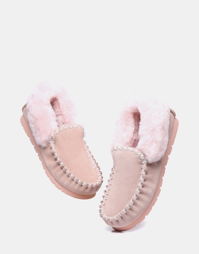 EVERAU - Australian Shepherd Ugg Popo Moccasins Cow Suede Upper Moccasins