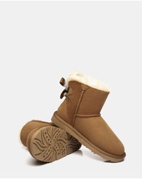 EVERAU - EverAU Ugg Mini Back Bow Sheepskin Upper UGG Boots