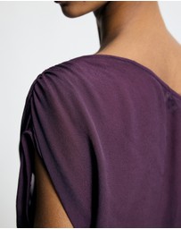 Lover - Mira Jersey And Georgette Asymmetric Top