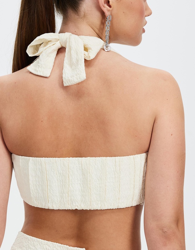 Third Form - Waffle Halter Crop Top