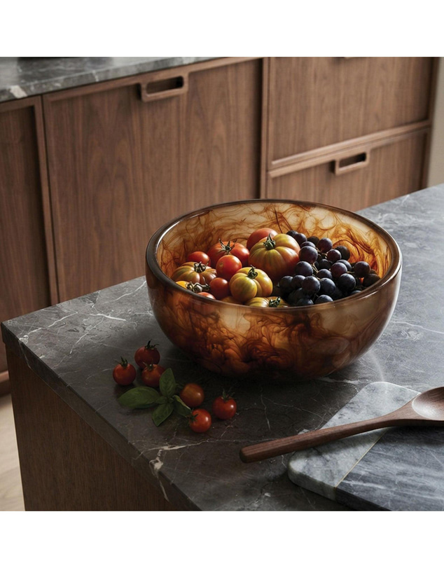 Urban Attitude - Urban Attitude INDI Medium Bowl Height 12cm, Width 26cm, Length 26cm - Dark Cocoa