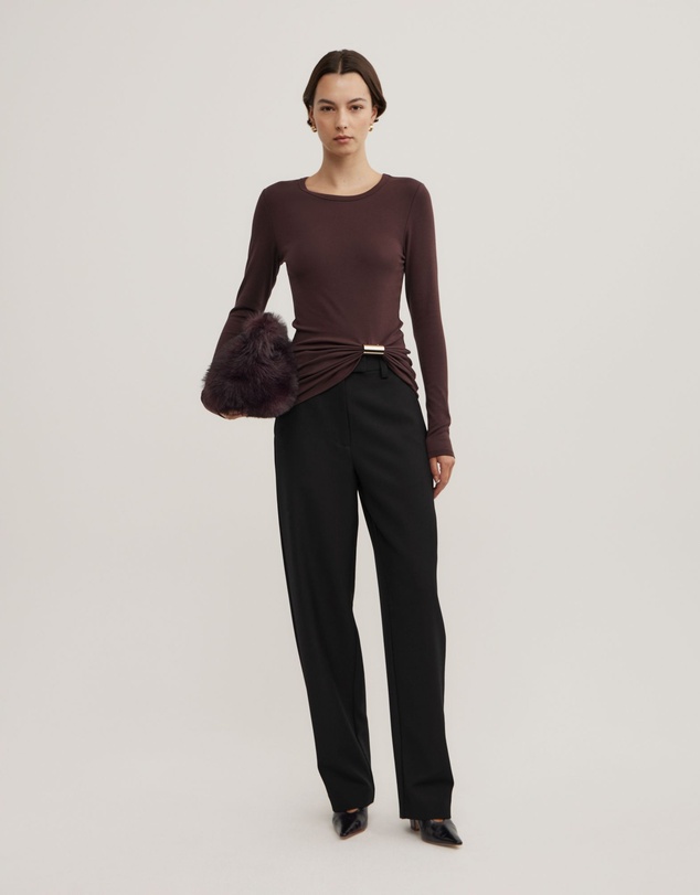Witchery - Metal Trim Long Sleeve Top