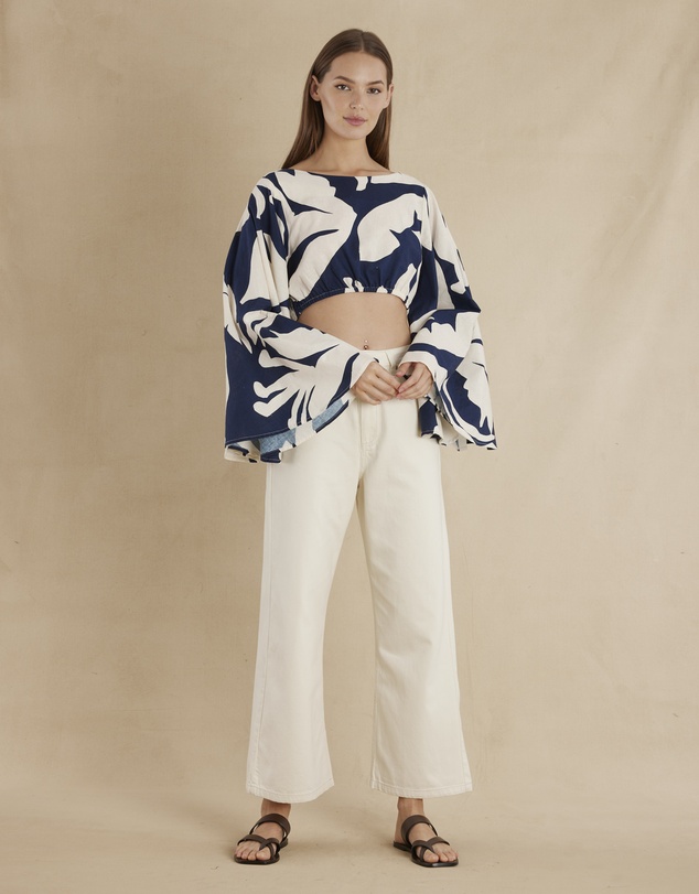 Amelius - Zaffira Linen Crop Top