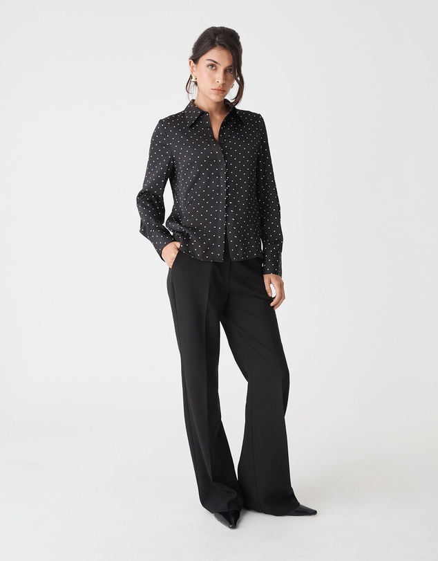 Forcast - Courtney Satin Spot Shirt