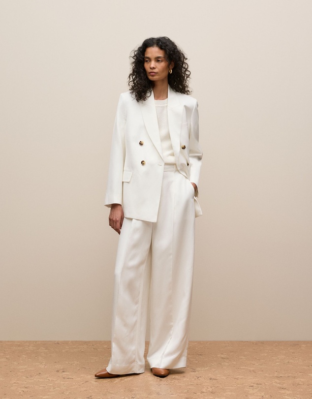 Trenery - Tailored Wide Leg Pant in White