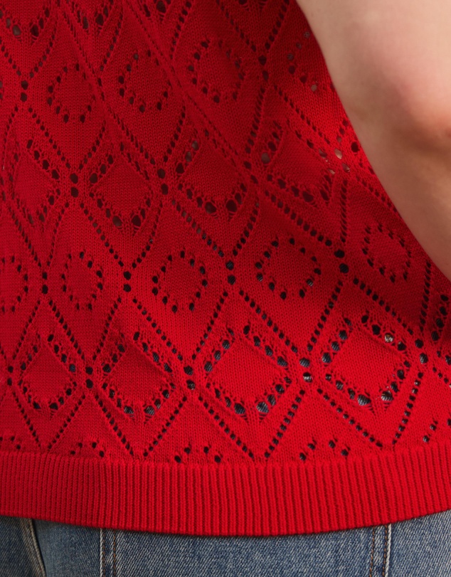 Atmos&Here Curvy - Hani Short Sleeve Open Knit Cardigan