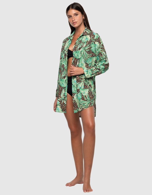 Nip Tuck Swim - Exotic Eden Bronte Button Through Beach Shirt