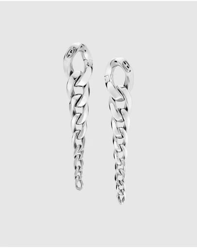 Diesel - Oval D Silver Earring