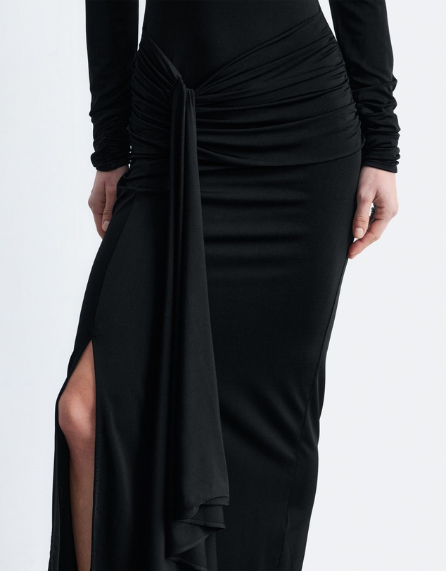 & Other Stories - Tie-Detail Turtleneck Midi Dress