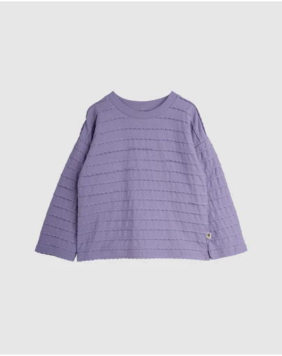 Mini Rodini - Textured Frill LS Tee