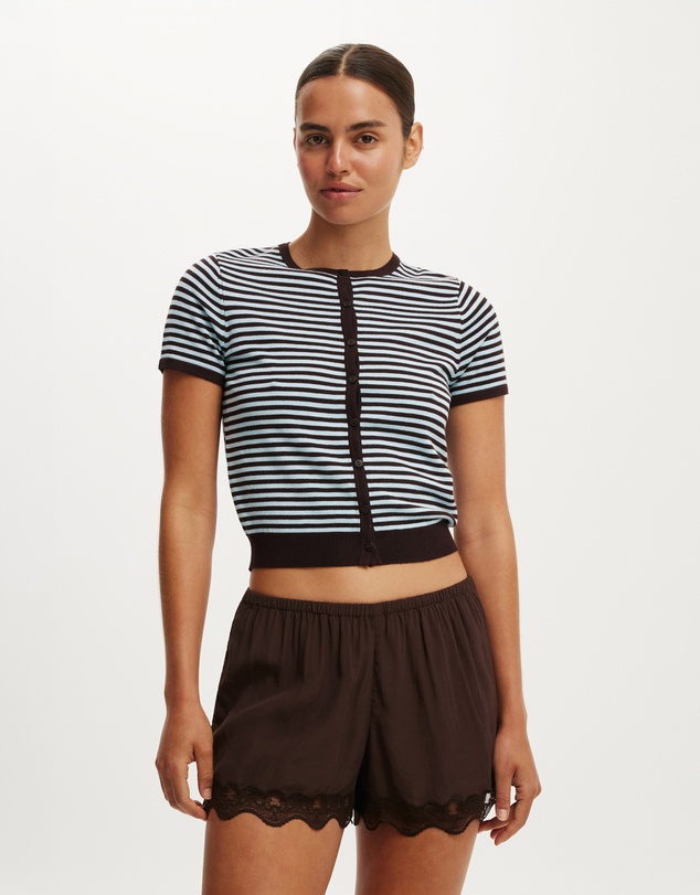 Cotton On - Cap Sleeve Crew Cardigan