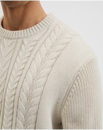 Country Road - Australian Good Earth Cotton Cable Crew Neck Knit