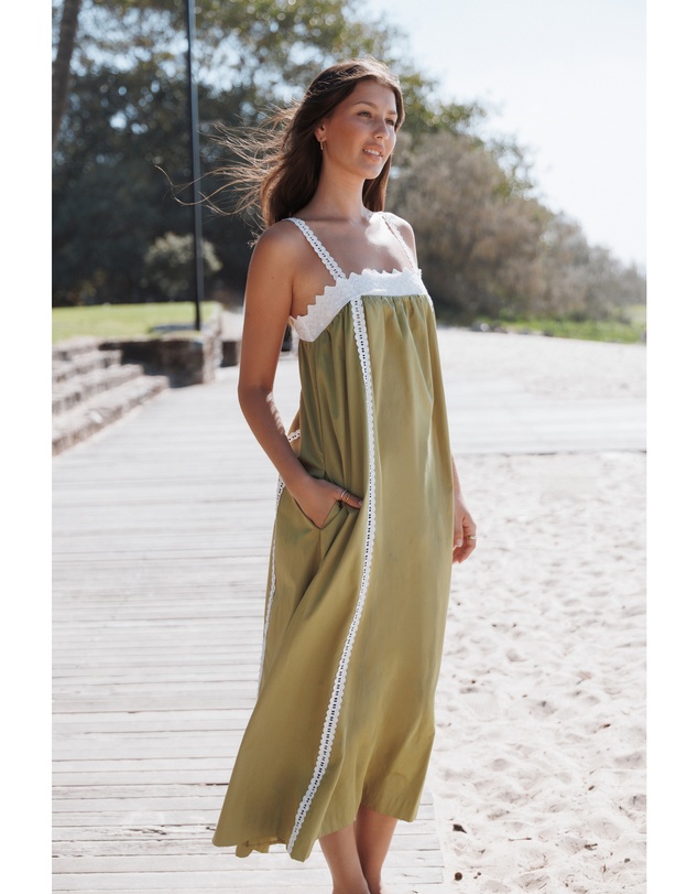 Petal & Pup - Halina Midi Dress - Green