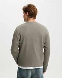 Cotton On - Cropped Fit Textured Long Sleeve