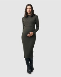 Ripe Maternity - Nella Rib Nursing Knit Dress
