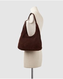 Evity - Alexa Leather Small Suede Hobo Bag