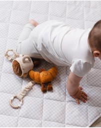 Living Textiles - 2 Pack Mini Market Brunch Stroller Toys - Coffee & Croissant