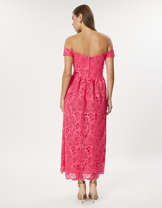Romance by Honey and Beau - Eve Off Shoulder Midi Dress