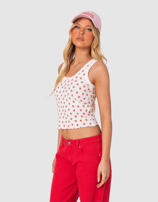 EDIKTED - Berry Cool Printed Tank Top