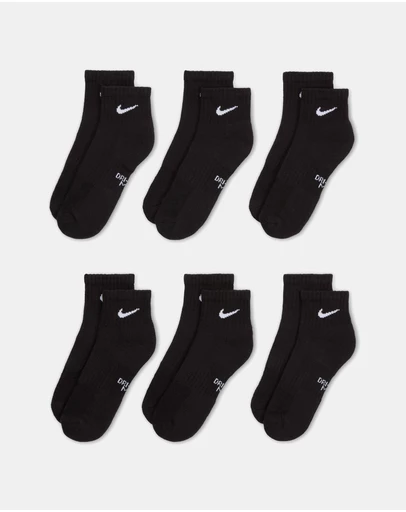 Nike - 6-Pack Cushioned Ankle Socks - Teens