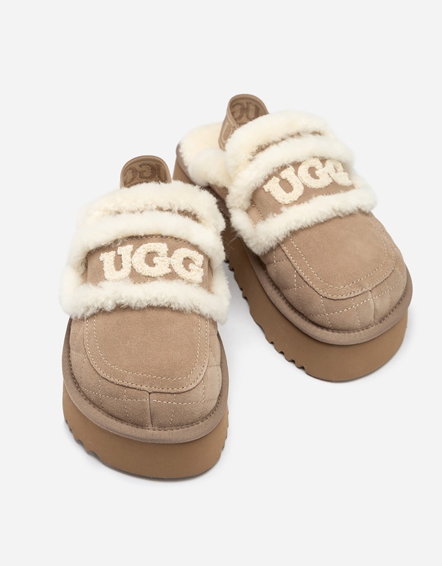 Ozwear Connection Uggs - Ugg Violet Matelassé Shearling Platform Slipper (Detachable Feature)