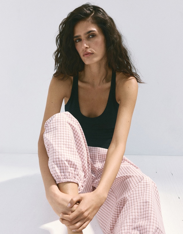 M.N.G - Checked Plaid Baggy Trousers