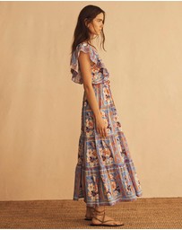 AUR OCEA - Piastrelle Ruffle Sleeve Maxi Dress