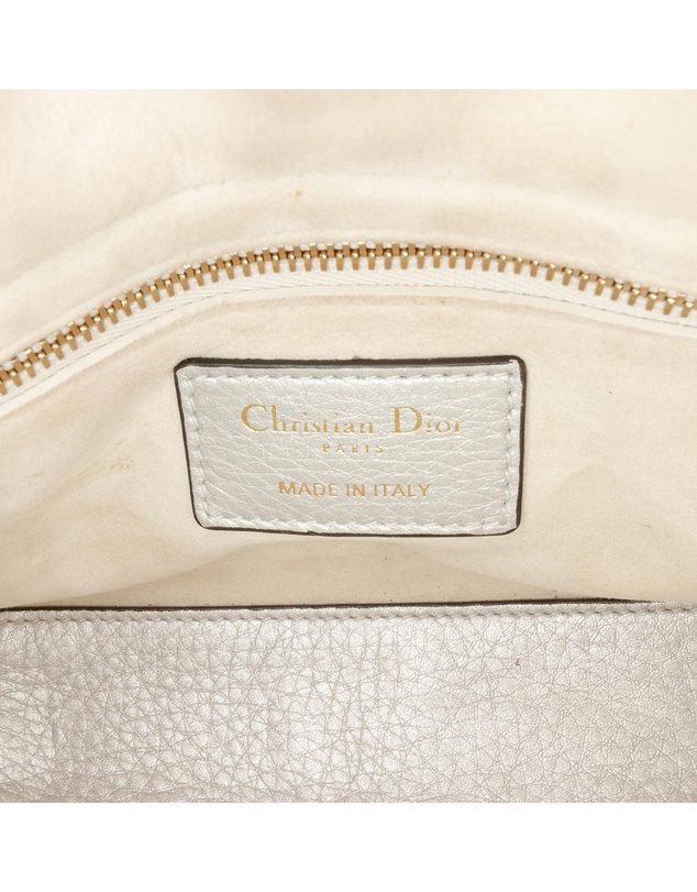 Pre-Loved by Azura Reborn - Pre-Loved Mini Metallic Grained Calfskin Cannage Lady Dior
