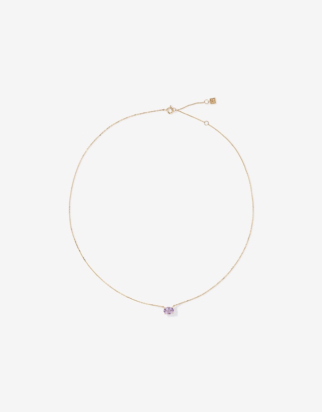 Michael Hill - Oval East-West Rose Amethyst Necklace in 10kt Yellow Gold