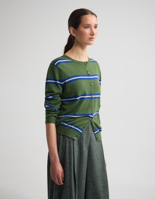 Oxford - Margurite Striped Cardigan