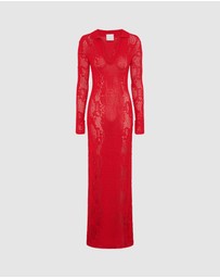 Paris Georgia - Snakeskin Crochet Dress