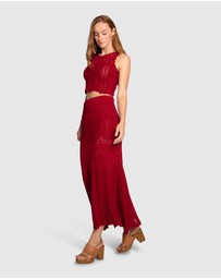 Belle & Bloom - Harvest Haze Crochet Maxi Skirt